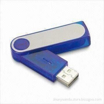 Swivel USB Drives with 1 to 32GB Capacity and USB 2.0 Interface